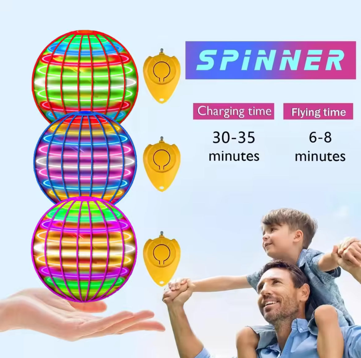 OrbGlow™ LED Boomerang Spinner