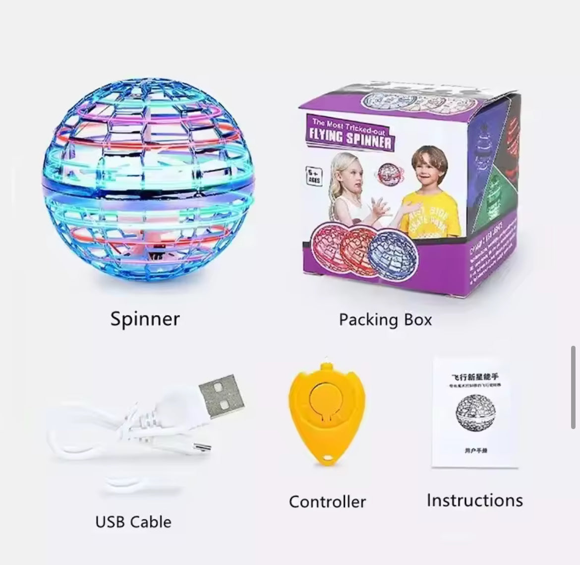 OrbGlow™ LED Boomerang Spinner